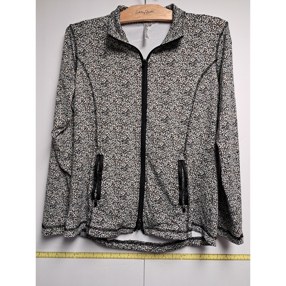 Womens Lulu B‎ Zip-up Leopard Jacket-size Small